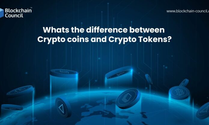 difference between Cryptocurrency coins and Tokens